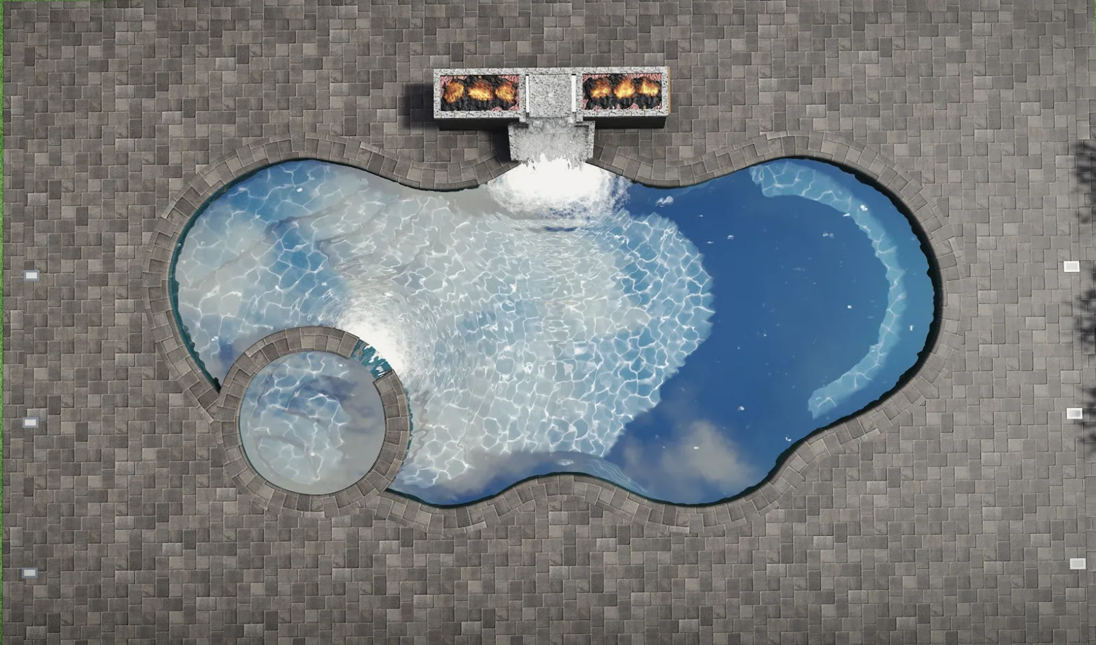 Laguna Deluxe pool designed in the 3D studio